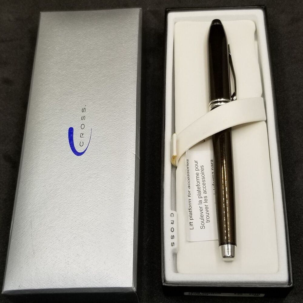 Cross Townsend Fountain Pen • Anthracite • Boxed Set w/ Ink Cartridges